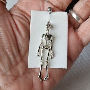 Bellyring-Jointed Skeleton, Stainless,NIB